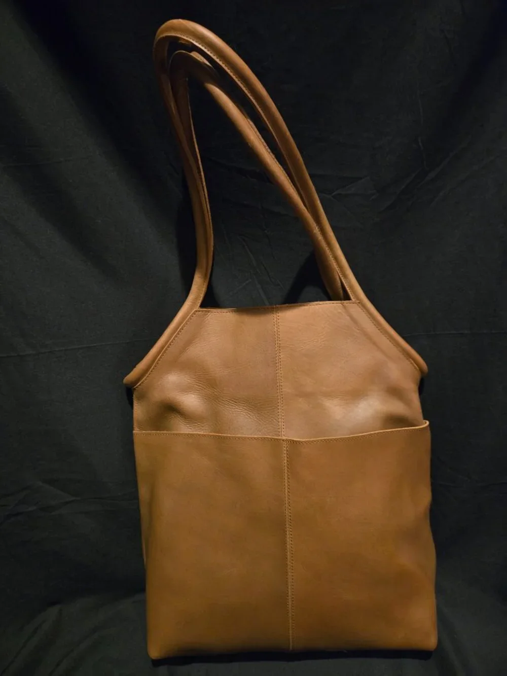 ABLE Medium Leather Tote Bag Brown NWOT Full Grain Leather Shoulder Bag - Picture 4 of 5